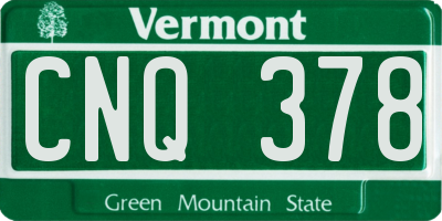 VT license plate CNQ378