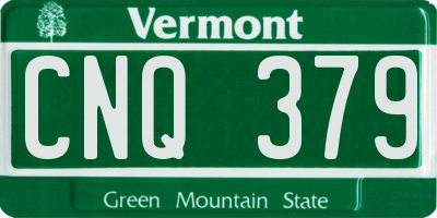 VT license plate CNQ379