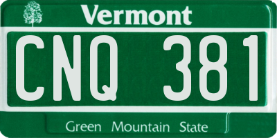VT license plate CNQ381
