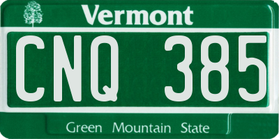 VT license plate CNQ385