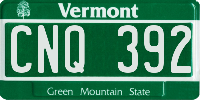 VT license plate CNQ392