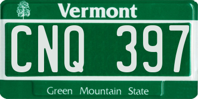 VT license plate CNQ397