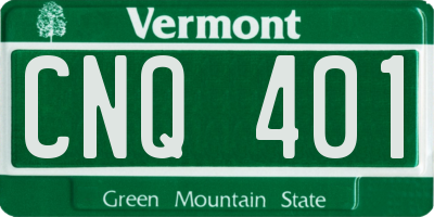 VT license plate CNQ401