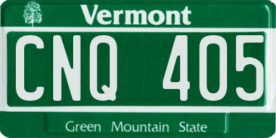 VT license plate CNQ405