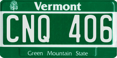 VT license plate CNQ406