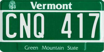 VT license plate CNQ417