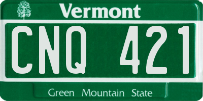 VT license plate CNQ421