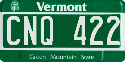 VT license plate CNQ422