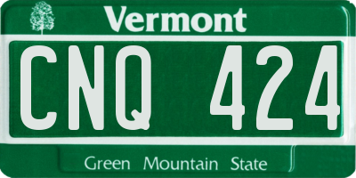 VT license plate CNQ424