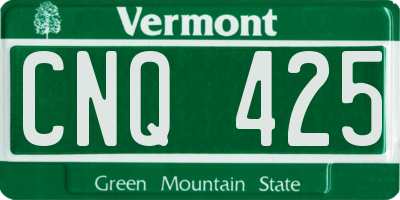 VT license plate CNQ425