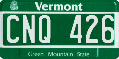 VT license plate CNQ426