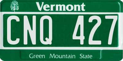 VT license plate CNQ427