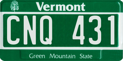 VT license plate CNQ431