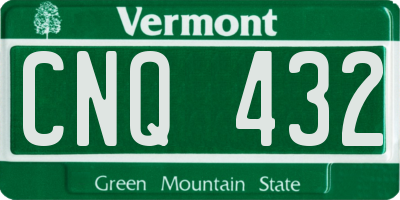 VT license plate CNQ432