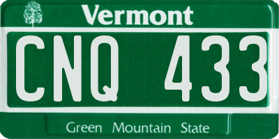 VT license plate CNQ433