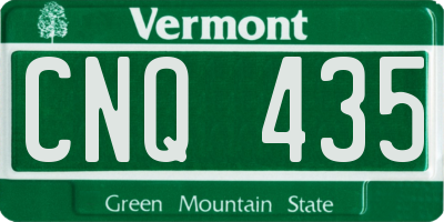 VT license plate CNQ435