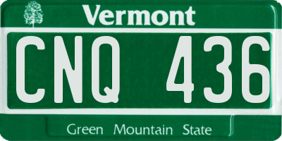 VT license plate CNQ436