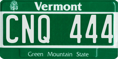 VT license plate CNQ444