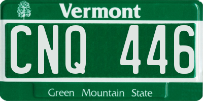 VT license plate CNQ446