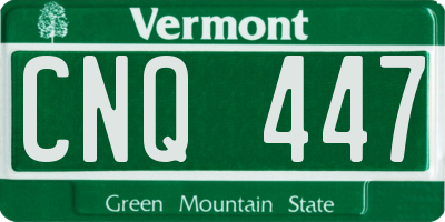 VT license plate CNQ447