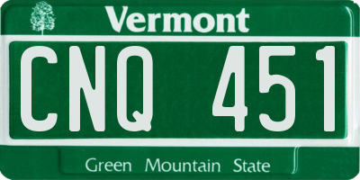 VT license plate CNQ451
