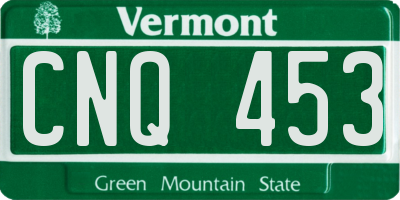 VT license plate CNQ453