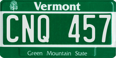 VT license plate CNQ457