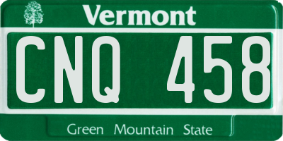 VT license plate CNQ458