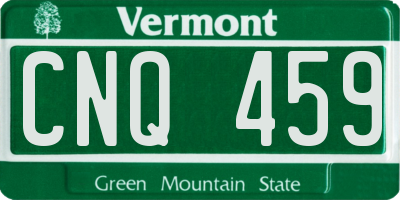 VT license plate CNQ459