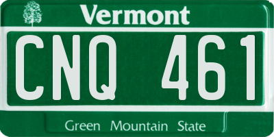 VT license plate CNQ461