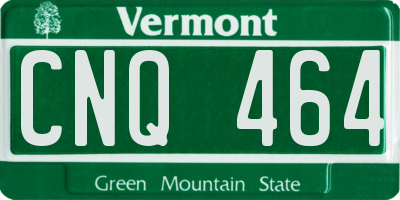 VT license plate CNQ464