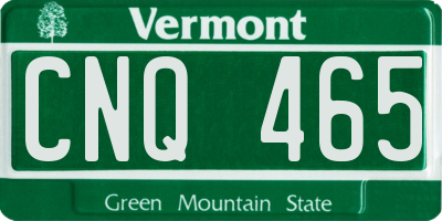 VT license plate CNQ465