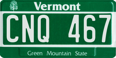 VT license plate CNQ467