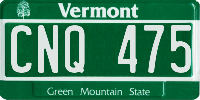 VT license plate CNQ475