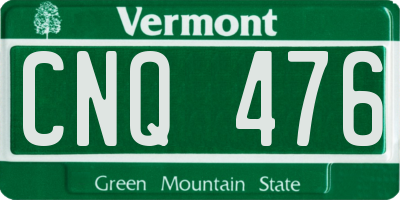 VT license plate CNQ476