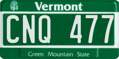 VT license plate CNQ477