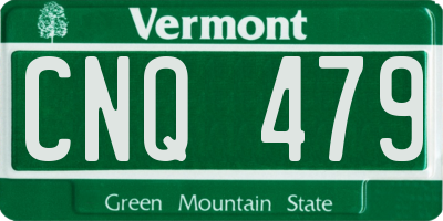VT license plate CNQ479
