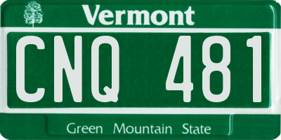 VT license plate CNQ481