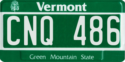 VT license plate CNQ486