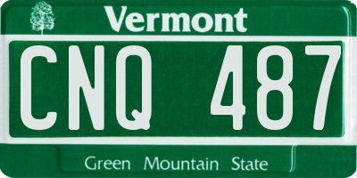 VT license plate CNQ487