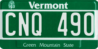 VT license plate CNQ490