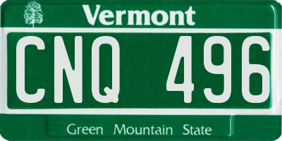 VT license plate CNQ496