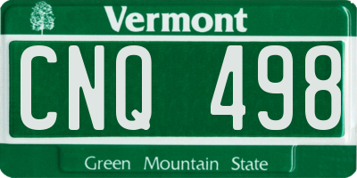 VT license plate CNQ498