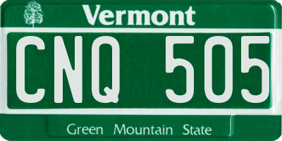 VT license plate CNQ505