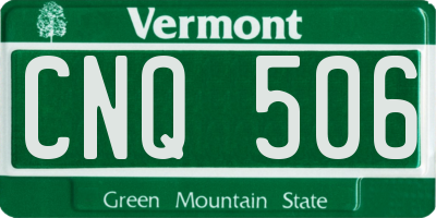 VT license plate CNQ506