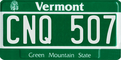VT license plate CNQ507