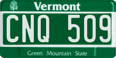 VT license plate CNQ509