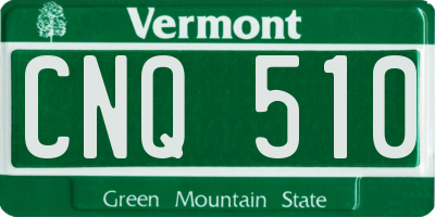 VT license plate CNQ510