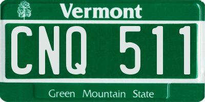 VT license plate CNQ511