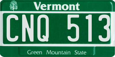 VT license plate CNQ513
